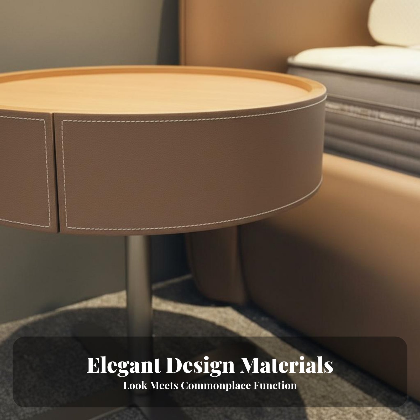 Round Pedestal Night Table Min - Interior Design Office Space のレビューと価格