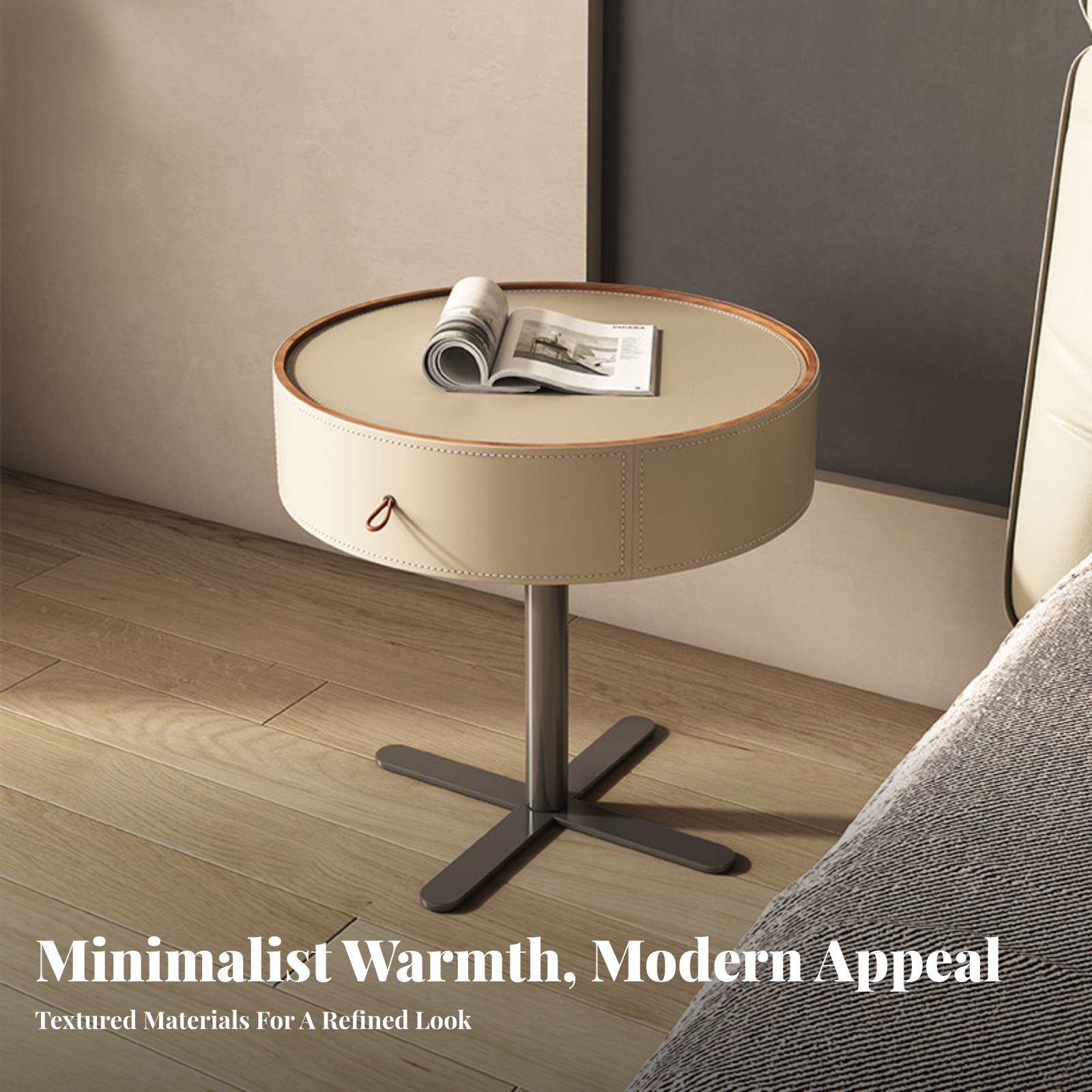 Round Pedestal Night Table Min - Interior Design Office Space のレビューと価格