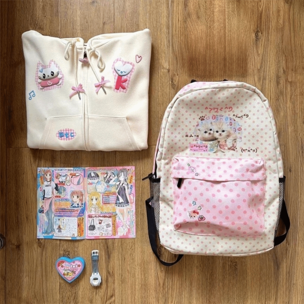 Kawaii Contrast Color Cat Dot  - Interior Design Handbook のレビューと価格