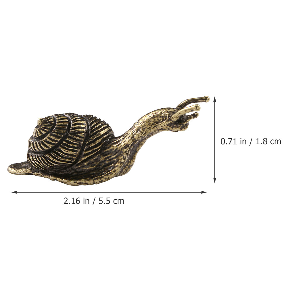 2Pcs Elegant Brass Snail Craft - Interior Design Office Space のレビューと価格