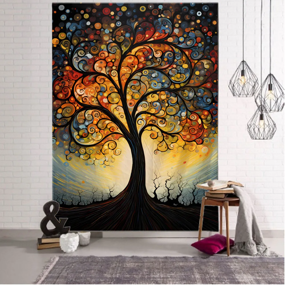 Vibrant Swirl Tree Tapestry -  - Interior Design Office Space のレビューと価格