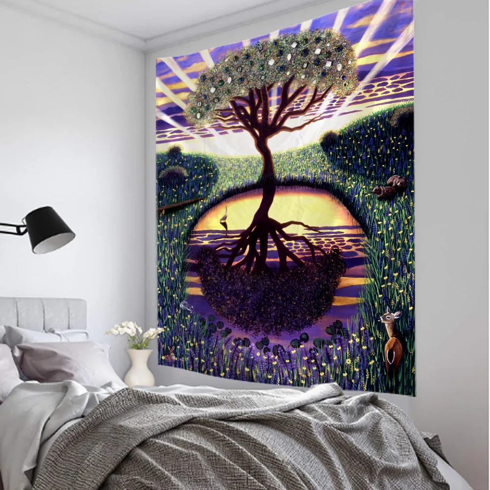 Vibrant Swirl Tree Tapestry -  - Interior Design Office Space のレビューと価格