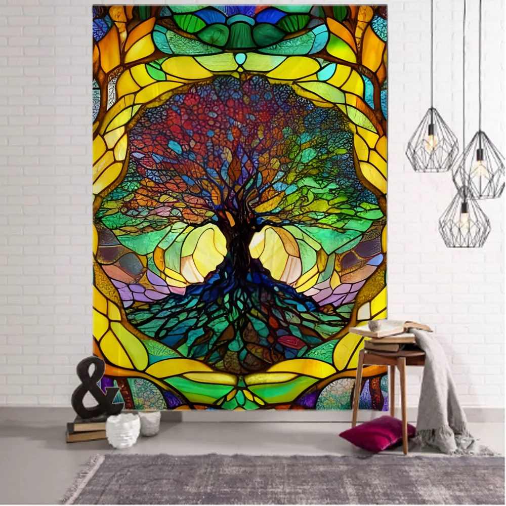 Vibrant Swirl Tree Tapestry -  - Interior Design Office Space のレビューと価格